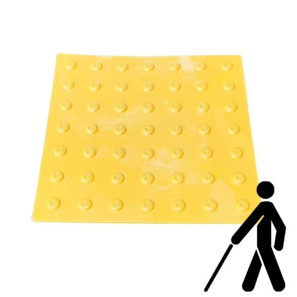 Тактильна плитка поліуретанова "Конус" 400х400х3 (жовта)
