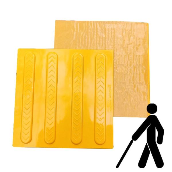 Поліуретанова самоклеюча тактильна плитка "Полоса" 400х400х3