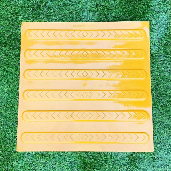 Тактильна плитка поліуретанова "Полоса" 400х400х3 (01857)