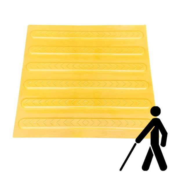 Тактильна плитка поліуретанова "Полоса" 400х400х3 (01857)