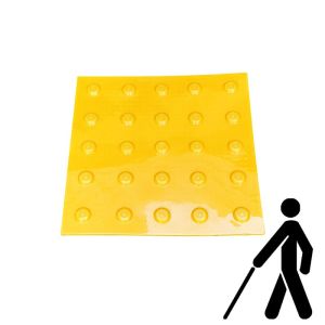 Тактильна плитка поліуретанова "Конус" 300х300х3 (жовта)