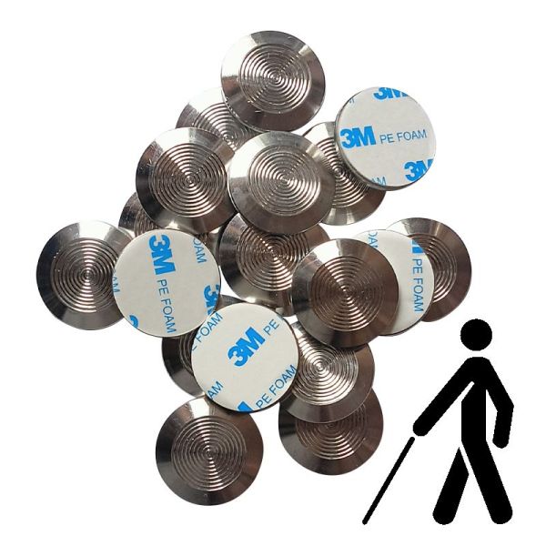 Тактильний індикатор металевий "Конус" самоклеючий 5х35 мм