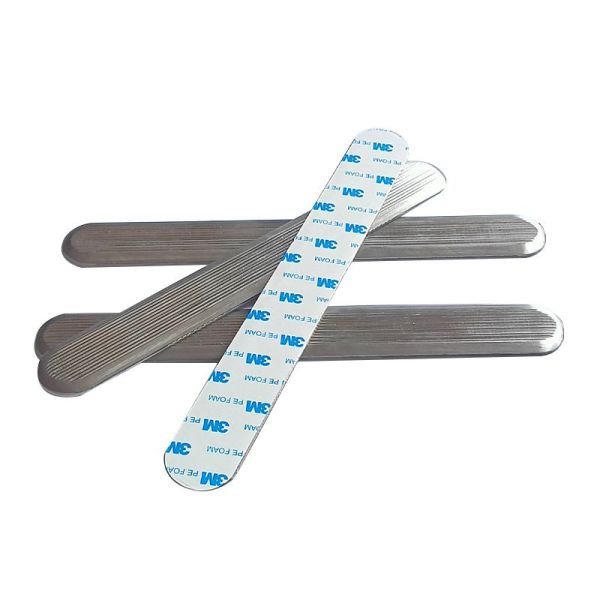 Тактильний індикатор металевий "Смуга" самоклеючий 5х35х280 мм