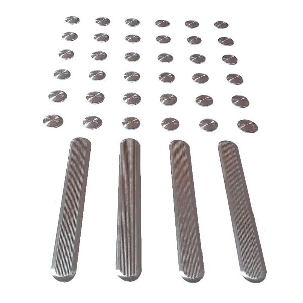 Тактильний індикатор металевий "Конус" самоклеючий 5х35 мм