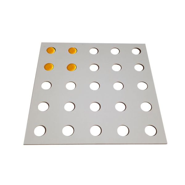 Трафарет з ДВП 300х300 для тактильних індикаторів "Конус" (без індикаторів)