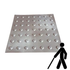 Тактильна плитка поліуретанова "Конус" 400х400х3 (сіра)