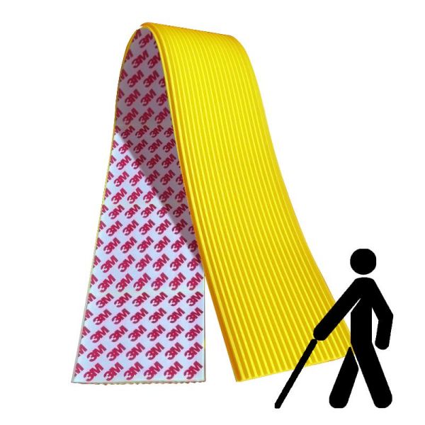 Стрічка тактильна гумова самоклеюча 100х5 мм (1м)