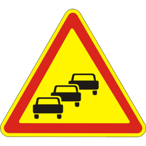 Дорожній знак 1.38 «Затори в дорожньому русі»