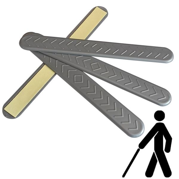 Тактильний індикатор "Смуга" самоклеючий 280 мм (сірий) (1шт)