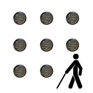 Тактильний індикатор "Конус" самоклеючий Ø25 мм (чорний)