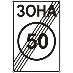Дорожній знак 3.32 має назву «Кінець зони обмеження максимальної швидкості»