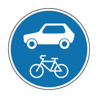 4.23 Дорога для суміщеного руху легкових автомобілів та велосипедистів