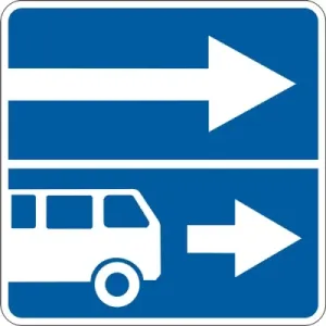 Дорожній Знак 5.10.3 Виїзд на Дорогу із Смугою для Руху Маршрутних Транспортних Засобів