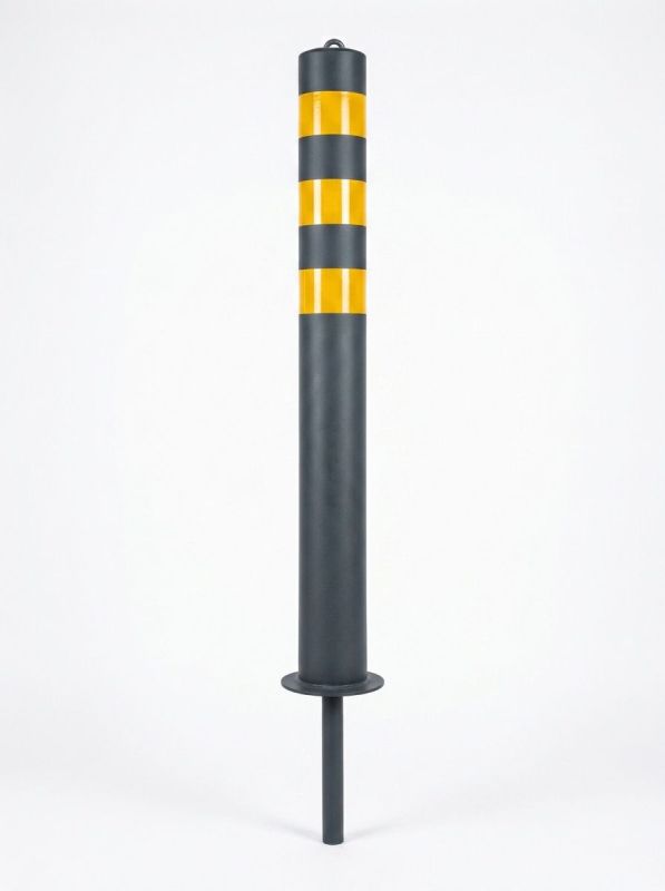 Стовпчик металевий паркувальний Mast500 з світловідбиваючими смужками Masteroad