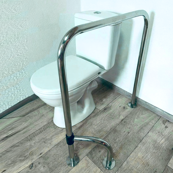 Поручень в туалет п-подібний з поворотною ніжкою 360° для людей з інвалідністю,? 32мм - 800х700мм