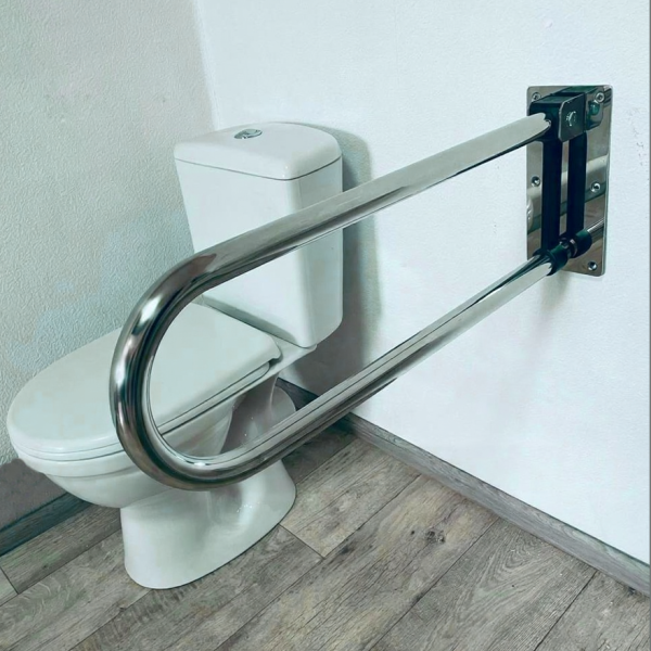 Поручень для людей з обмеженими можливостями відкидний пристінний в туалет 32мм