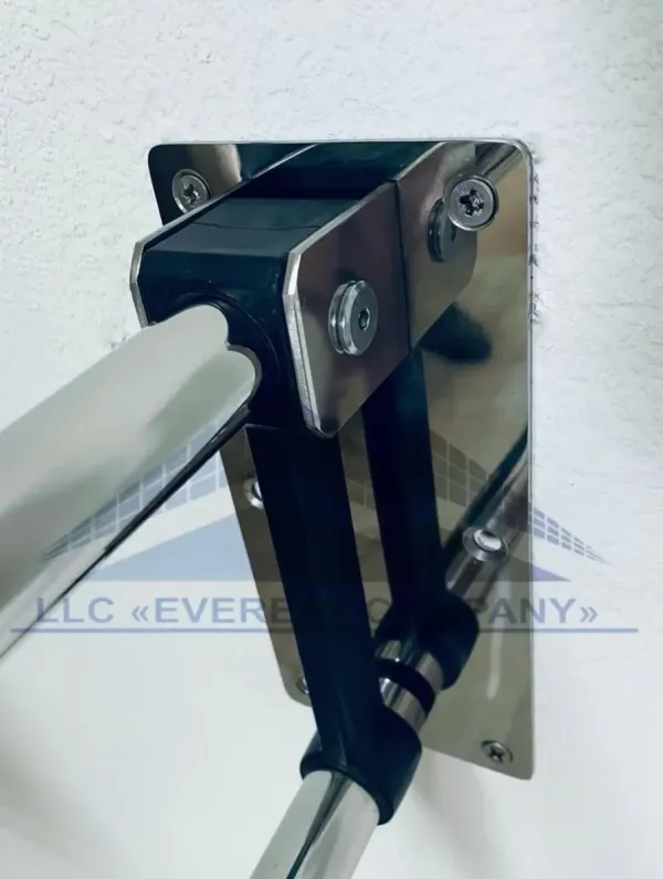 Поручень для людей з обмеженими можливостями відкидний пристінний в туалет з тримачем туалетного паперу, ? 32мм - 700мм