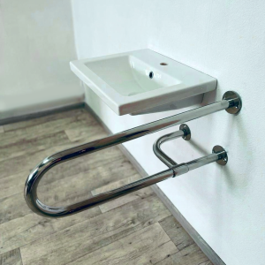 Поручень пристінний з поворотною ніжкою для людей з інвалідністю 32м - 700м