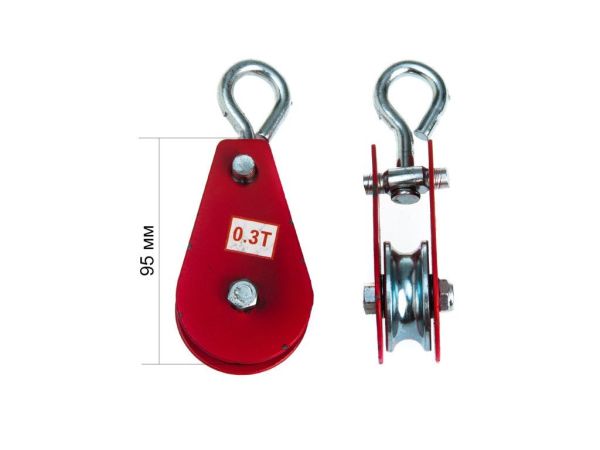 Блок монтажний з підшипником одинарний, для лебідки і троса 0,3Т