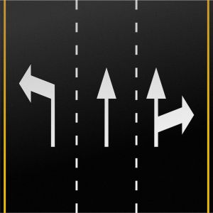 Трафарет дорожній – комплект стрілок напрямку руху для розмітки