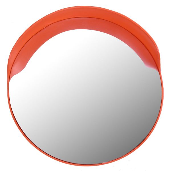 Дорожнє дзеркало сферичне MasteRoad D800 мм з козирком, помаранчеве