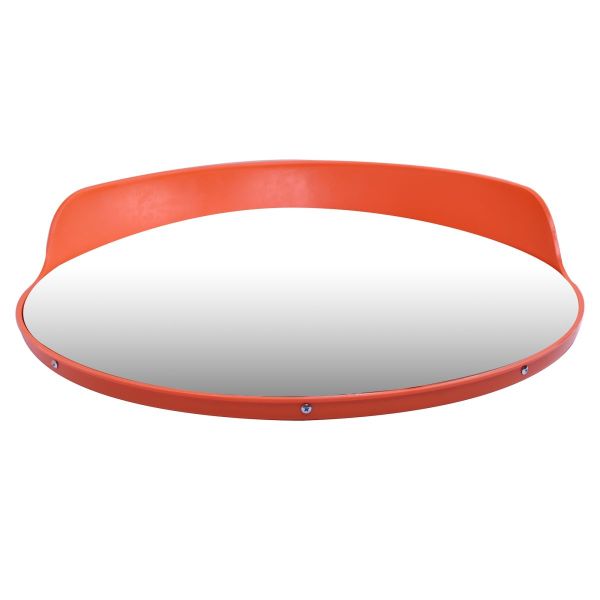 Дорожнє дзеркало сферичне MasteRoad D800 мм з козирком, помаранчеве