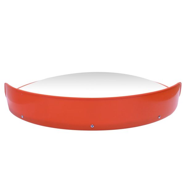 Дорожнє дзеркало сферичне MasteRoad D800 мм з козирком, помаранчеве