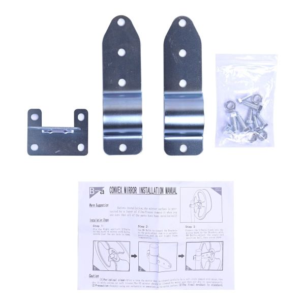 Дорожнє дзеркало сферичне MasteRoad D800 мм з козирком, помаранчеве