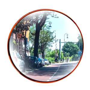 Дорожнє оглядове сферичне дзеркало з козирком D1000 мм – для безпеки на перехрестях і парковках