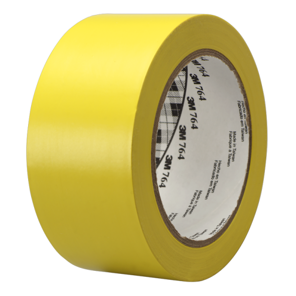 Жовта вінілова одностороння стрічка 3M | Сигнальна розмітка для стін та обладнання