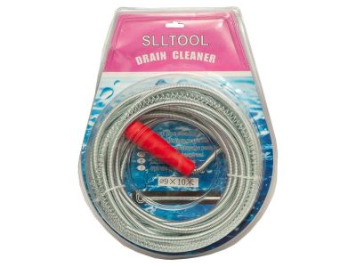 Кабель для очищення труб, Л-10 м, Д 9 мм.