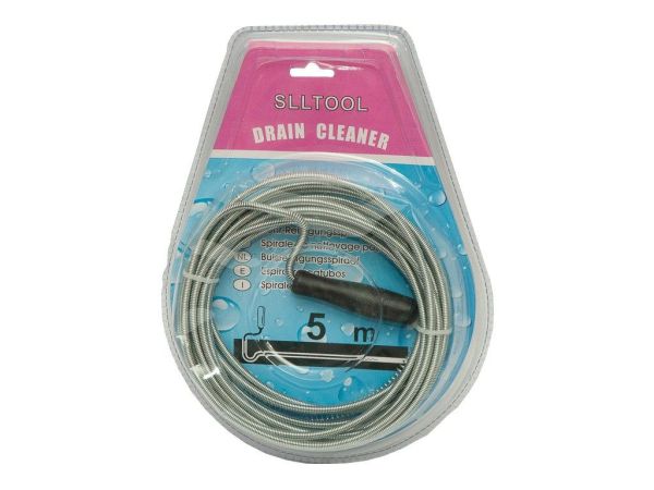 Кабель для очищення труб, Л-5 м, Д 6 мм.