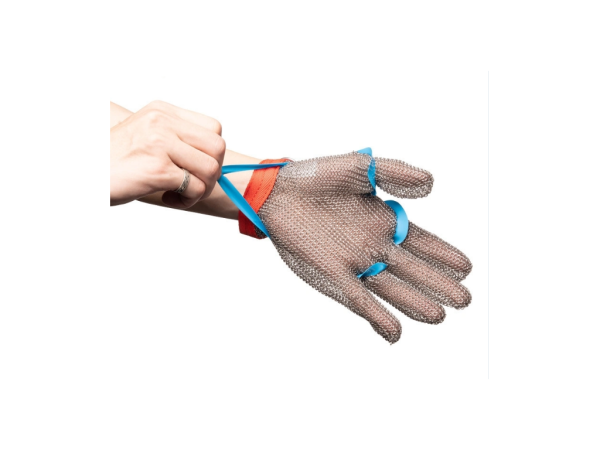 Рукавичка з нержавіючої сталі з гумовим тримачем