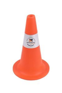 Конус пластиковий Н-35 см зі світловідбиваючою смужкою – дорожня безпека в будь-яких умовах