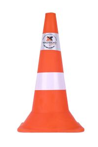 Конус дорожній пластиковий Н-60см 1 біла/1 світловідбиваюча смужки КД007-60 MasteRoad