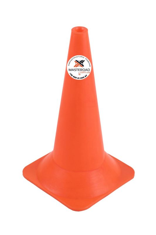 Конус дорожній та паркувальний Н-52 см без смужок | MasteRoad