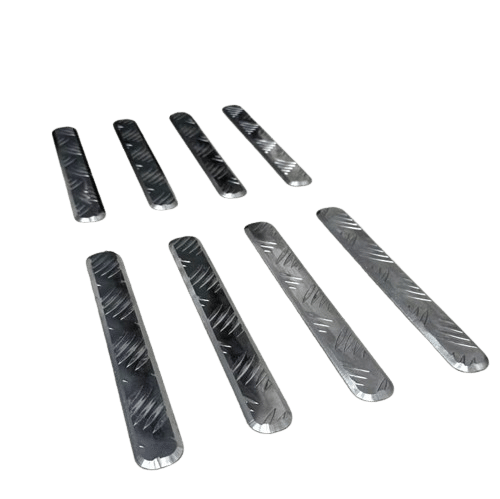 Тактильна алюмінієва смуга з протиковзкими насічками