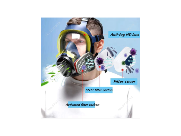 Респіратор з карбоновими фільтрами 7 до 1