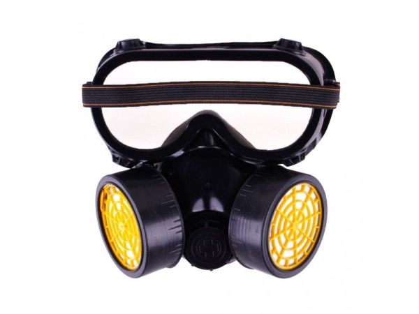 Промислова хімічна маска захисту від газового пилу з подвійним респіратором з окулярами від BuyinCoins