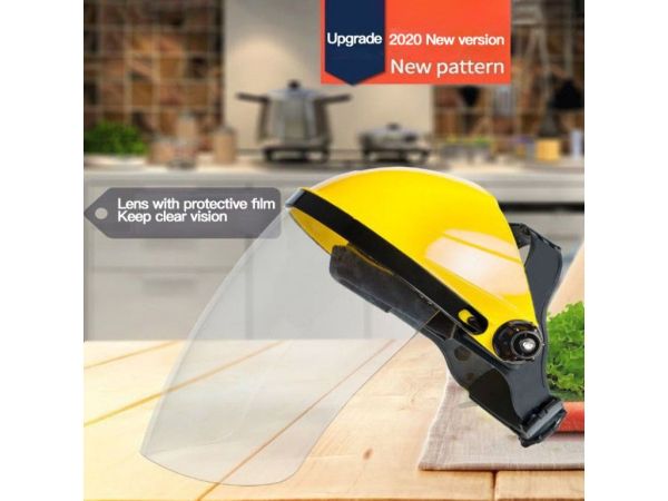 Протиударна захисна маска (прозора) на всьому обличчі ВИГЛЯДАЄ