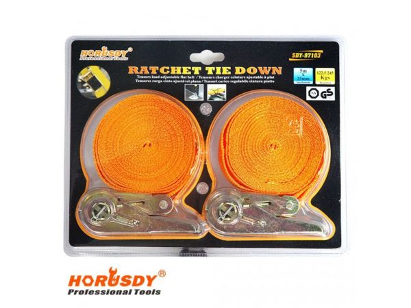 Ремінець ХОРУСДИ 5 м х 25 мм з металевою пряжкою і храповиною, довжина 10 м