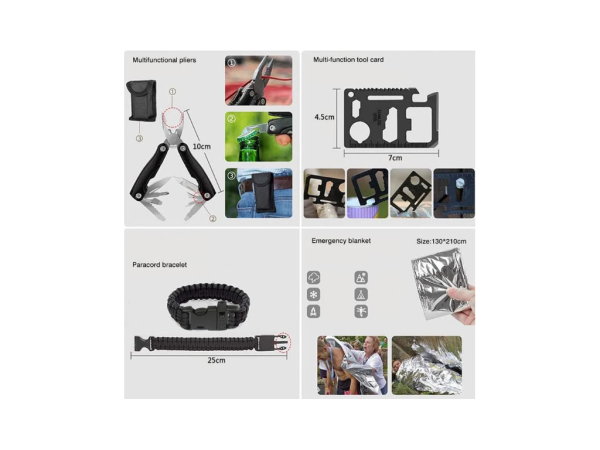 Набор для виживання з аптечкою 45в1