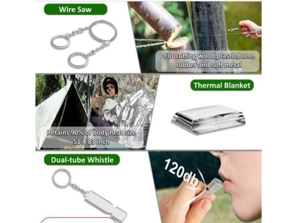 Набор для виживання з аптечкою 57в1