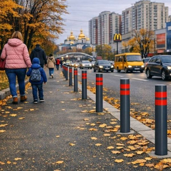 Купити Металевий стовпчик для огородження Master діаметр 76 на 750 мм для бетонування