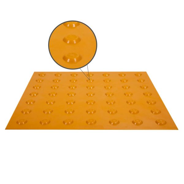 Поліуретанова самоклеюча тактильна плитка 400х400х3 "Конус"