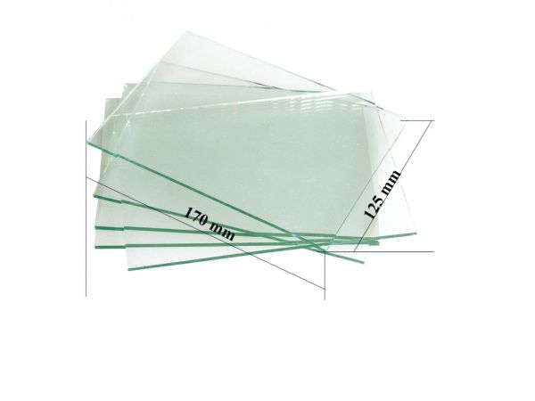 Защитное стекло для пескоструйного шлем,маска 170/125 толщина 3,5мм