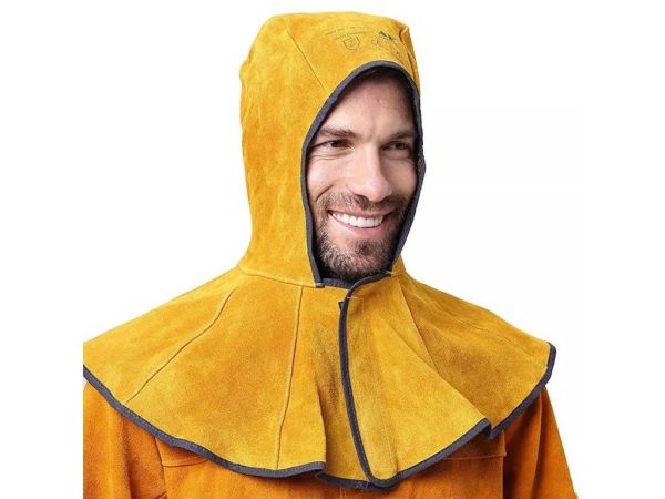 Зварювальний капюшон замшевий – захист для зварювальника від іскор та високих температур | Купити в Україні